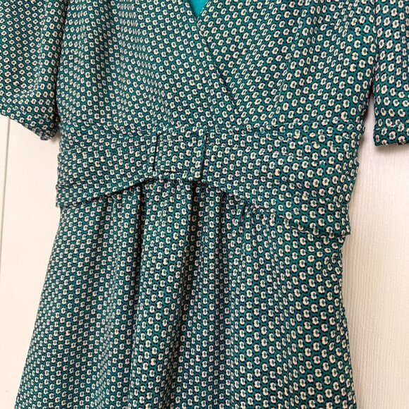 Maeve Anthropologie Martina Belted Turquoise Dress - 0P - Picture 10 of 11
